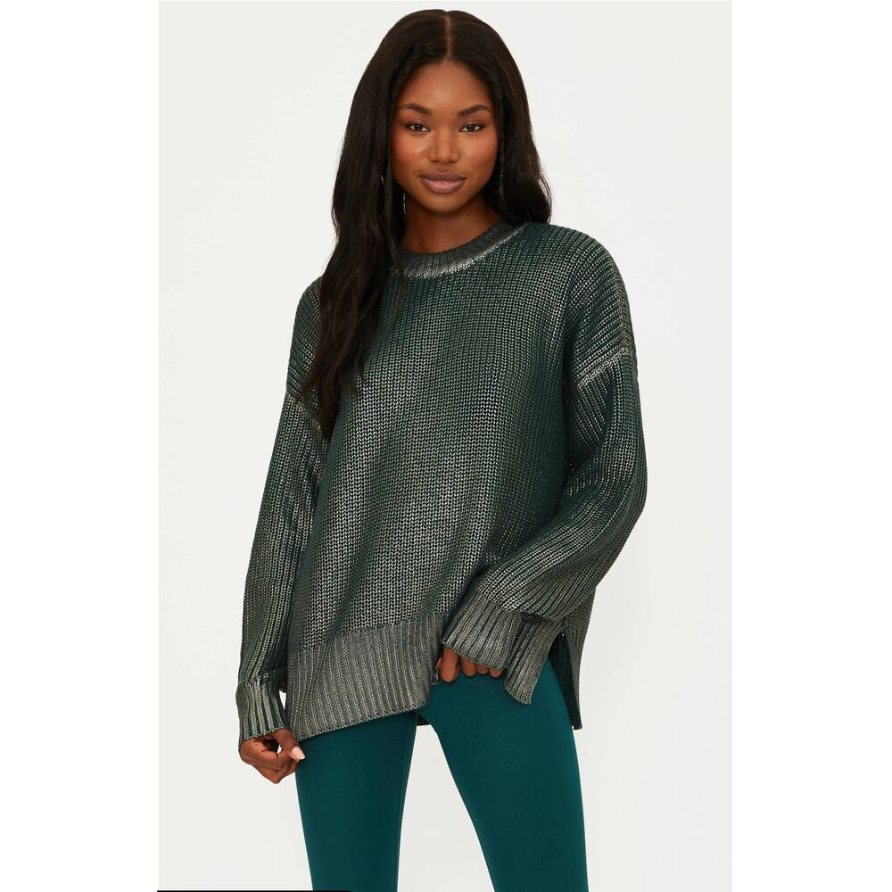 NWT Beach Riot Callie Sweater in Pine. Size Medium - Picture 7 of 7